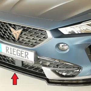 Výprodej Rieger lipa pod přední nárazník pro Cupra Formentor VZ KM, 07/20-, plast ABS lakovaný do černé lesklé barvy