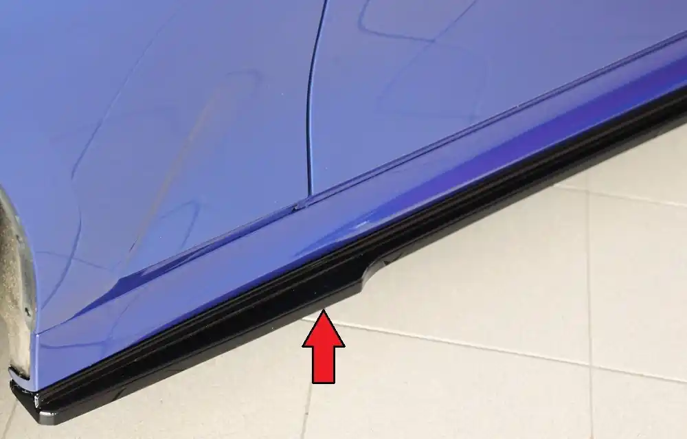 Sleva Rieger spoiler pod boční práh mont. strana levá pro BMW řada 3 G20 sedan, 03/19-, plast ABS lakovaný do černé lesklé barvy