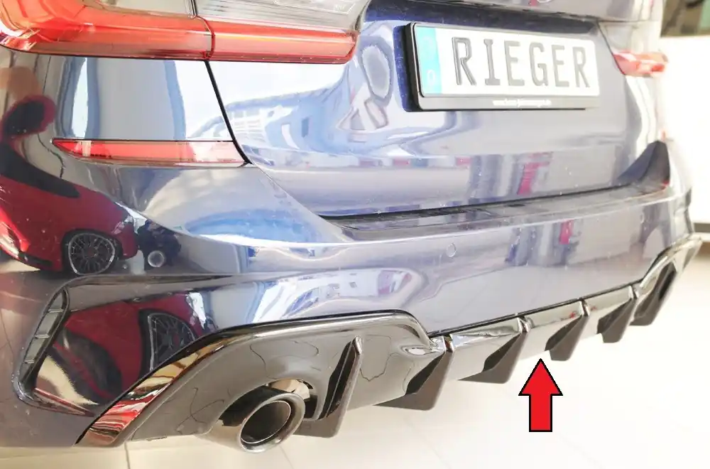 Ihned K Objednání Rieger vložka zadního nárazníku pro BMW řada 3 G21 touring, plast ABS lakovaný do černé lesklé barvy