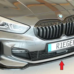 Víkendová Akce Rieger lipa pod přední nárazník pro BMW řada 1 F40 hatchback / 4-dr., 07/19-, plast ABS lakovaný do černé lesklé barvy
