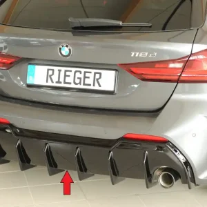 Rieger vložka zadního nárazníku pro BMW řada 1 F40 hatchback / 4-dr., plast ABS lakovaný do černé lesklé barvy Odeslání Ihned