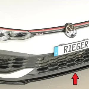 Rieger lipa pod přední nárazník pouze pro GTI Clubsport pro Volkswagen Golf 8 GTI Clubsport 5-dvéř., 10/20-, plast ABS lakovaný do černé lesklé barvy Super Cena