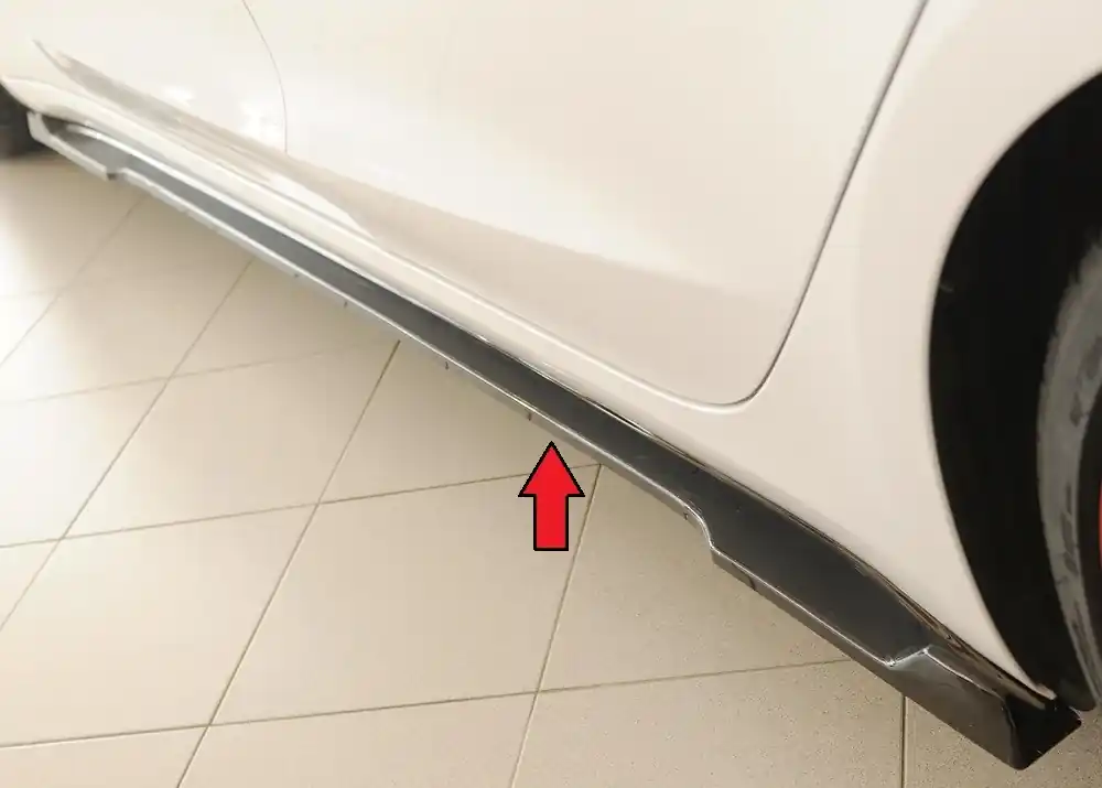Nejlepší Volba Rieger spoiler pod boční práh mont. strana levá pro Tesla Model 3 003, 06/18-, plast ABS lakovaný do černé lesklé barvy