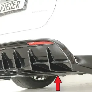 Rieger vložka zadního nárazníku pro Tesla Model Y 003, plast ABS lakovaný do černé lesklé barvy, s tažným zařízením Top Prodej