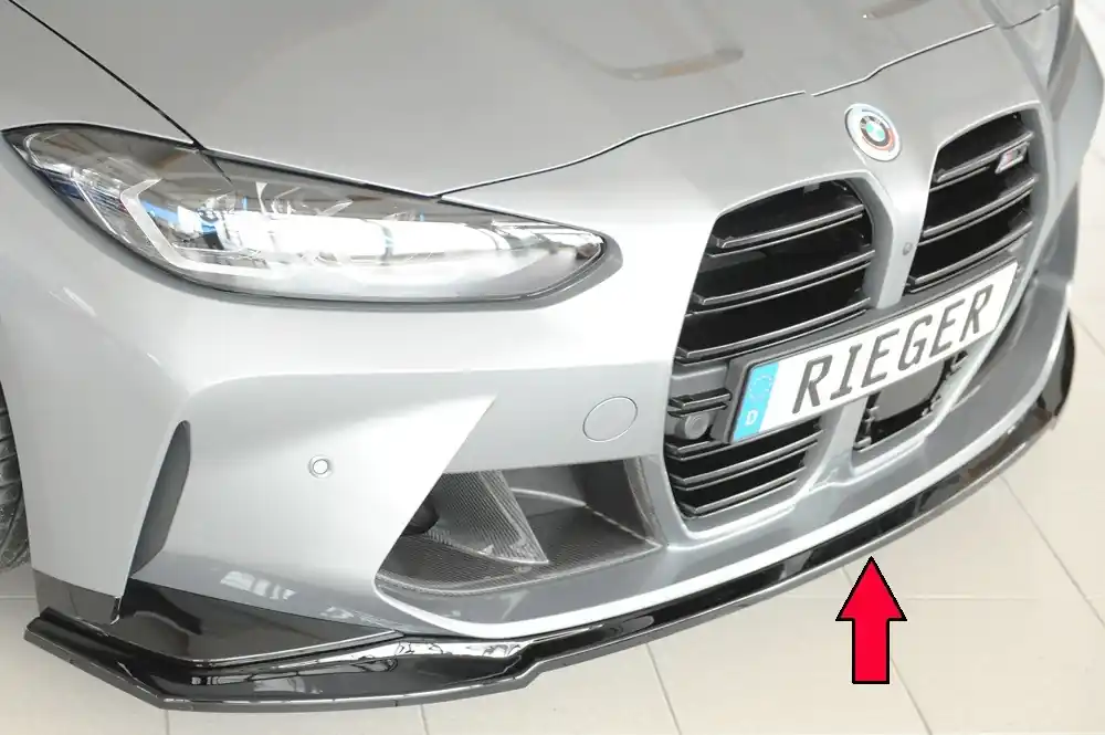 Kup Teď Rieger lipa pod přední nárazník pro BMW řada 3 G81 M3 touring, 07/22-, plast ABS lakovaný do černé lesklé barvy