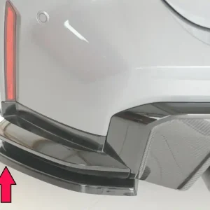 Super Cena Rieger spoiler pod zadní nárazník na levé straně pro BMW řada 3 G81 M3 touring r.v. 07/22-, plast ABS lakovaný do černé lesklé barvy