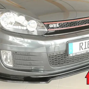Tovární Cena Rieger lipa pod přední nárazník pouze pro GTI / GTD pro Volkswagen Golf 6 GTI kabriolet, plast ABS lakovaný do černé lesklé barvy