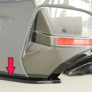 Rieger spoiler pod zadní nárazník na levé straně pro BMW i4 G26 G4C gran coupe (5-dvéř.) r.v. 11/21-, plast ABS lakovaný do černé lesklé barvy Finální Výprodej
