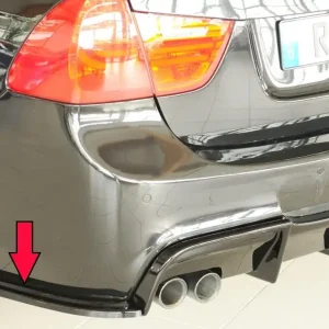 Rieger spoiler pod zadní nárazník na levé straně pro BMW řada 3 E91 touring r.v. 09/08-, plast ABS lakovaný do černé lesklé barvy Hit Sezóny