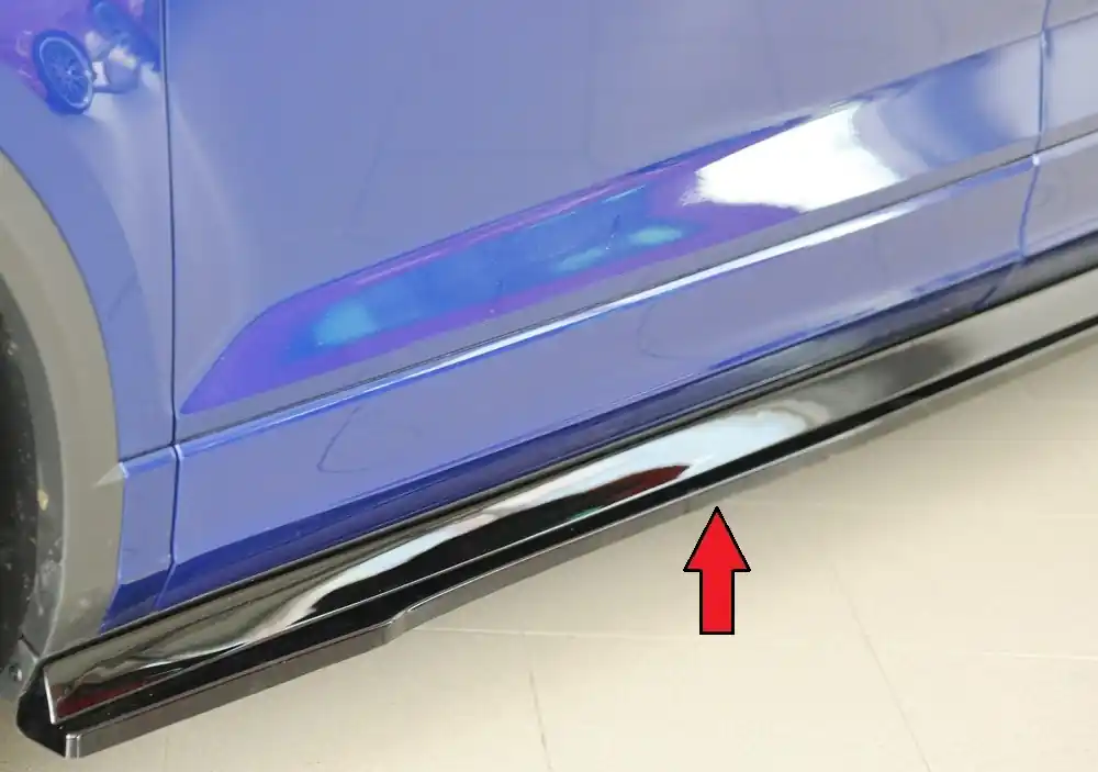 Rieger spoiler pod boční práh mont. strana levá pro Volkswagen T-roc R A1 5-dvéř., 01/22-, plast ABS lakovaný do černé lesklé barvy Ihned K Objednání