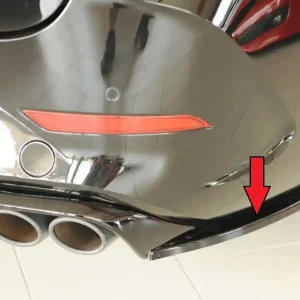 Značkový Rieger spoiler pod zadní nárazník na pravé straně pro Cupra Leon KL 5-dvéř. (ST/sportstourer) r.v. 09/20-, plast ABS lakovaný do černé lesklé barvy