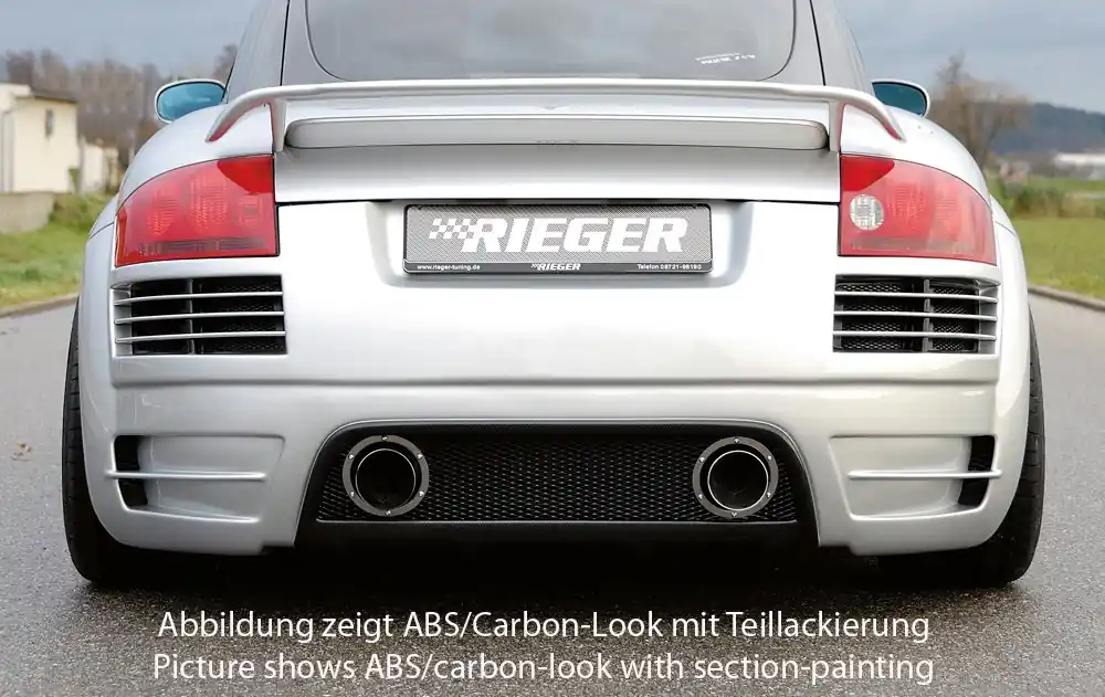 Expresní Doručení Rieger kompletní zadní nárazník pro Audi TT 8N kupé, roadster, plast ABS s povrchovou úpravou Carbon-Look
