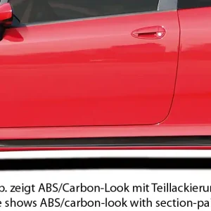 Rieger boční práh mont. strana pravá pro Fiat Grande Punto 199 3-dvéř., 5-dvéř., r.v. 10/05-, plast ABS s povrchovou úpravou Carbon-Look, s prolisem a výřezem Nejprodávanější