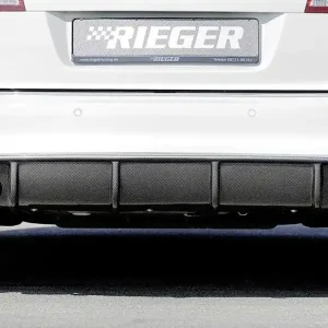 Rieger vložka zadního nárazníku pro Audi A6 4F avant, sedan po faceliftu, plast ABS s povrchovou úpravou Carbon-Look, pro sportovní koncovky na obou stranách 140x90 mm Omezená Nabídka