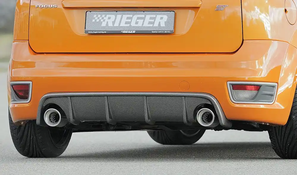 Rieger vložka zadního nárazníku pro Ford Focus 2 ST 3-dvéř., 5-dvéř. před faceliftem, plast ABS s povrchovou úpravou Carbon-Look Bezpečná Platba
