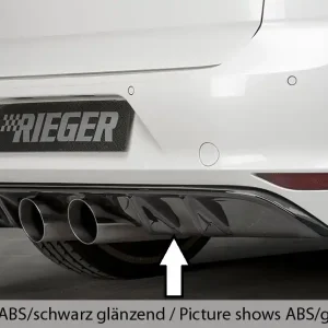 Nejprodávanější Rieger vložka zadního nárazníku pro Volkswagen Golf 7 R 3-dvéř., 5-dvéř. před faceliftem, plast ABS s povrchovou úpravou Carbon-Look