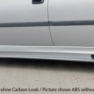 Super Cena Rieger boční práh mont. strana pravá pro Opel Astra G 5-dvéř., caravan, fastback, hatchback, notchback, plast ABS s povrchovou úpravou Carbon-Look, s prolisem a výřezem