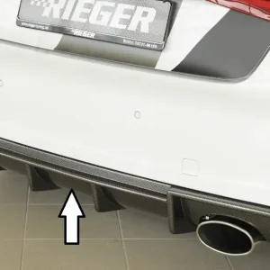 Rieger vložka zadního nárazníku pro Audi A3 S3 8V 3-dvéř. (hatchback 8V1), 5-dvéř. (sportback 8VA) před faceliftem, plast ABS s povrchovou úpravou Carbon-Look Akce