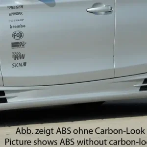 Rieger boční práh mont. strana levá pro BMW řada 1 E87 4-dvéř., sedan vč. faceliftu, r.v. 04/07-08/11, 09/04-03/07, plast ABS s povrchovou úpravou Carbon-Look, s prolisem Nejprodávanější
