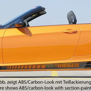 Rieger boční práh mont. strana levá pro BMW řada 3 E92, E93 kabriolet, kupé vč. faceliftu, r.v. 03/07-02/10, 03/10-, 09/06-02/10, plast ABS s povrchovou úpravou Carbon-Look, s prolisem, s prolisem a dvěma výřezy Super Cena