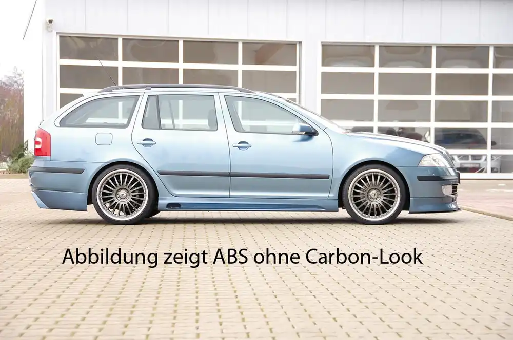 Objednat Nyní Rieger boční práh mont. strana levá pro Škoda Octavia 1Z combi, sedan, r.v. 06/04-, plast ABS s povrchovou úpravou Carbon-Look, s prolisem a výřezem