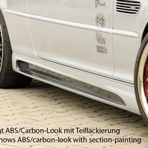 Speciální Cena Rieger boční práh mont. strana levá pro BMW řada 3 E46, E46 M3 compact, kabriolet, kupé, sedan vč. faceliftu, r.v. 02/02-, 02/98-12/01, 06/00-, plast ABS s povrchovou úpravou Carbon-Look, s prolisem a výřezem