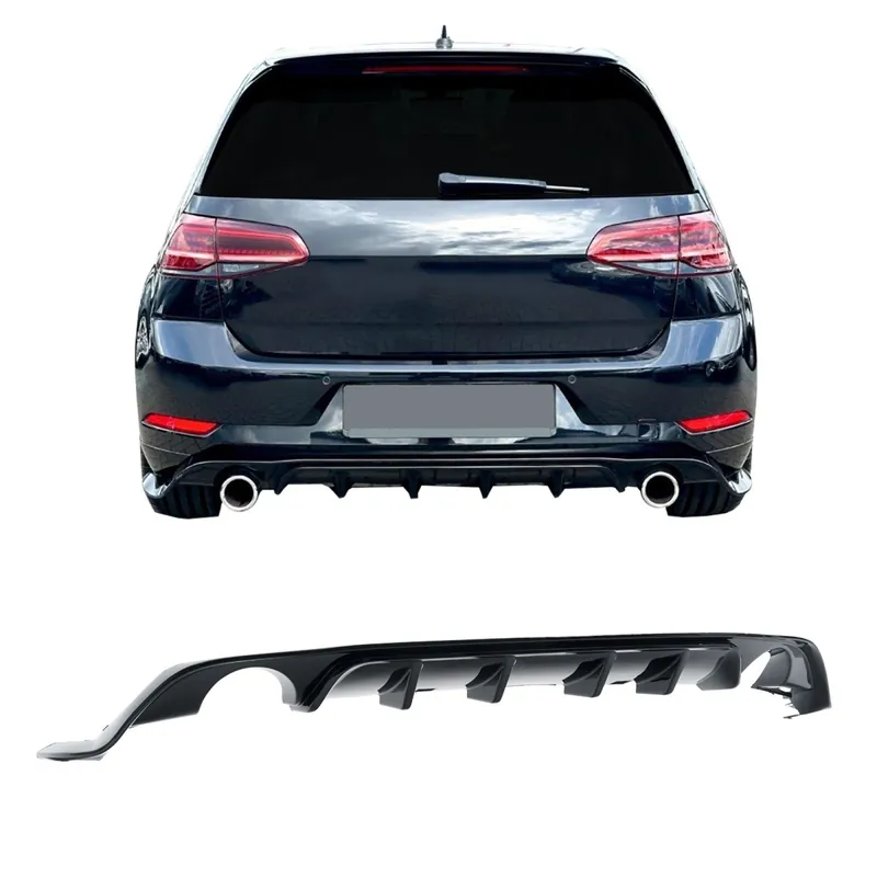 Originální Volkswagen Golf VII hatchback facelift 2017-2019 - zadní difuzor černý lesklý