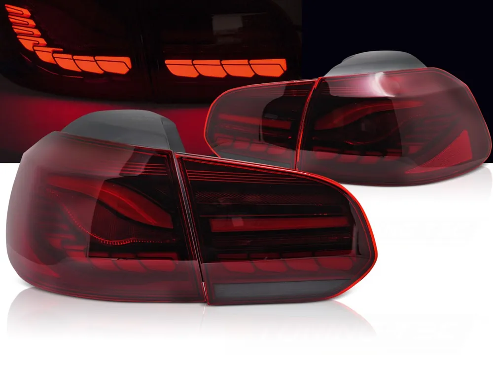 Volkswagen GOLF 6 2008-2013 - Zadní LED světla ČERVENÁ OLED Hit Sezóny