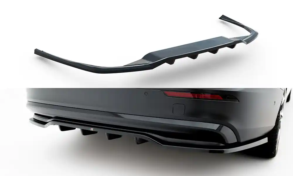 Volvo S60/V60 R-Design Mk3, spoiler pod zadní nárazník s žebrováním, Maxton design Zlevněný