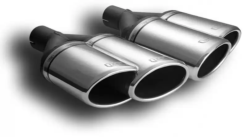 Levný ULTER SPORT univerzální dvoukoncovka výfuku oválná 95×65 s délkou 200 mm/180 LEVÁ