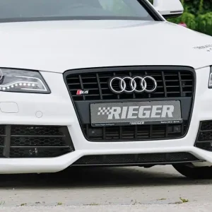 Zlevněný Rieger Přední nárazník pro Audi A4 B8, B81 avant, sedan před faceliftem, plast ABS bez povrchové úpravy, pro vozy s ostřikovači světlometů a parkovacím asistentem (PDC)
