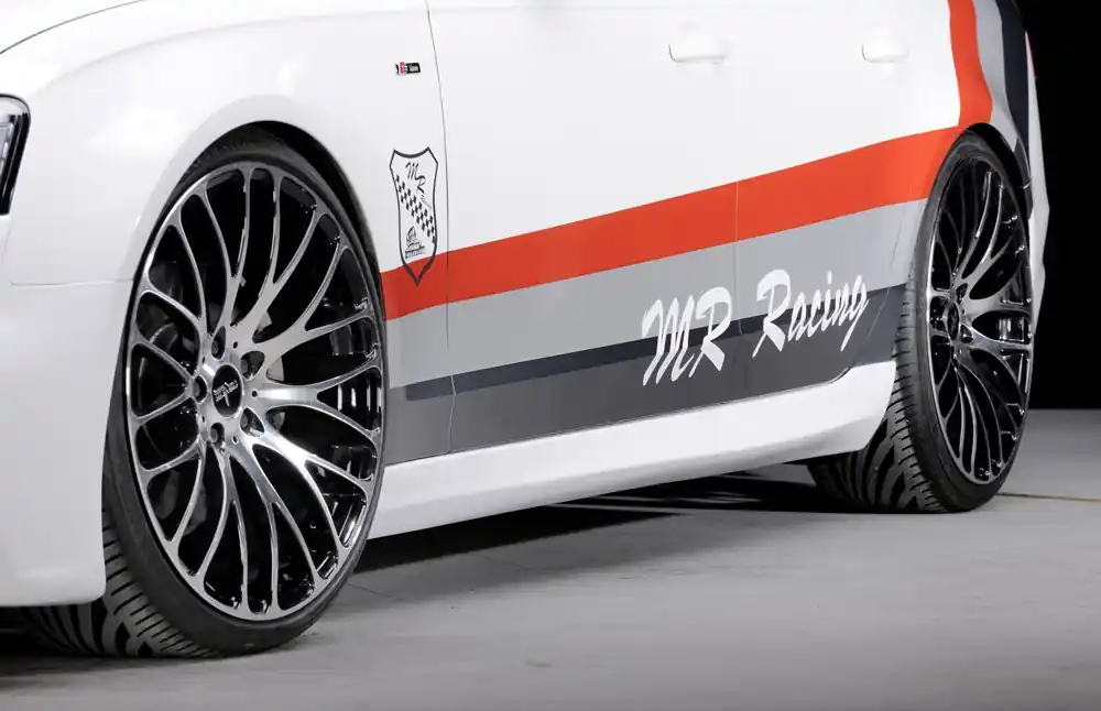 Rieger boční práh mont. strana pravá pro Audi A4 S4 B8, B81 avant, sedan, r.v. 11/08-, plast ABS bez povrchové úpravy Oblíbený