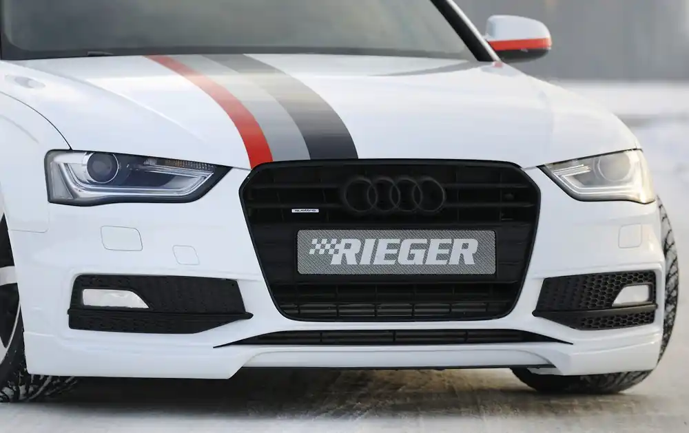 Výprodej Rieger spoiler pod přední nárazník pro Audi A4 B8, B81 avant, sedan po faceliftu, r.v. 01/12-, plast ABS bez povrchové úpravy
