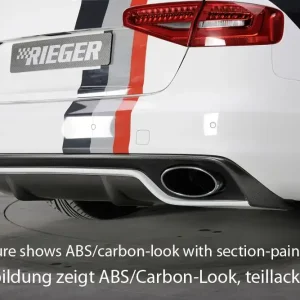 Rieger vložka zadního nárazníku pro Audi A4 B8, B81 avant, sedan po faceliftu, plast ABS bez povrchové úpravy Zlevněný