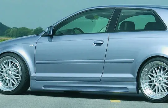 Rieger boční práh mont. strana levá pro Audi A3 8P 3-dvéř., plast ABS bez povrchové úpravy, s prolisem Bezpečná Platba