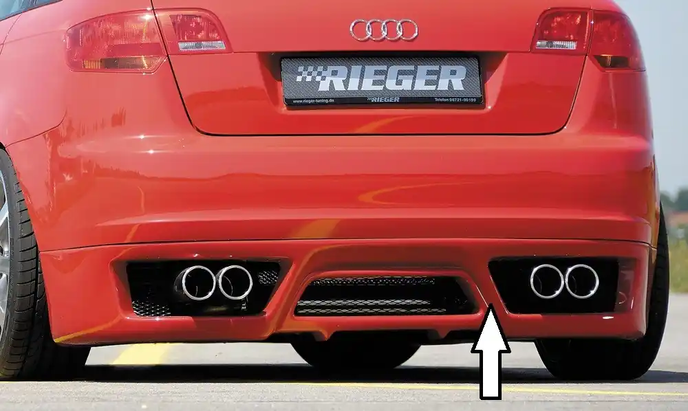 Koupit Online Rieger spoiler pod zadní nárazník pro Audi A3 8P 5-dvéř., Sportback před faceliftem r.v. 06/05-06/08, plast ABS bez povrchové úpravy