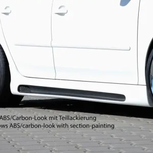 Rieger boční práh mont. strana levá pro Volkswagen Golf 5 1K 5-dvéř., GTI, R32, plast ABS bez povrchové úpravy, s prolisem a výřezem Aktuální