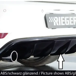Horká Nabídka Rieger vložka zadního nárazníku pro Volkswagen Golf 6 GTI 3-dvéř., 5-dvéř., kabriolet, plast ABS bez povrchové úpravy