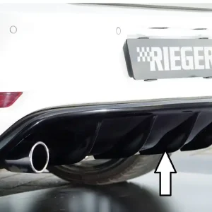 Levný Rieger vložka zadního nárazníku pro Volkswagen Golf 6, plast ABS lakovaný do černé lesklé barvy