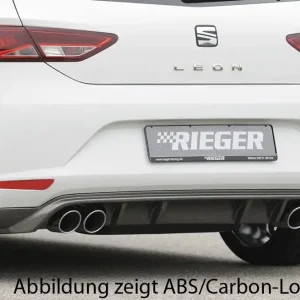Vrácení Zdarma Rieger spoiler pod zadní nárazník pro Seat Leon 5F 3-dvéř. (sc), 5-dvéř. před faceliftem r.v. 10/12-12/16, plast ABS lakovaný do černé lesklé barvy, pro dvojité koncovky na obou stranách