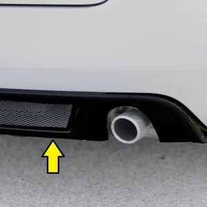 Rieger vložka zadního nárazníku (GBL-55268) pro Audi A4 8H kabriolet, plast ABS lakovaný do černé lesklé barvy Hit Sezóny