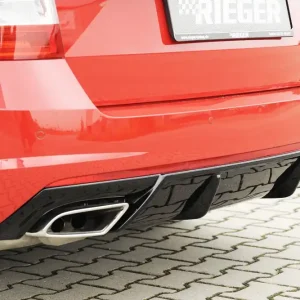 Rieger vložka zadního nárazníku pro Škoda Octavia RS 5E combi, sedan vč. faceliftu, plast ABS lakovaný do černé lesklé barvy, pro vozy bez tažného zařízení Akční Nabídka