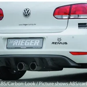 Rieger vložka zadního nárazníku pro Volkswagen Golf 6 3-dvéř., 5-dvéř., plast ABS lakovaný do černé lesklé barvy Cenová Bomba