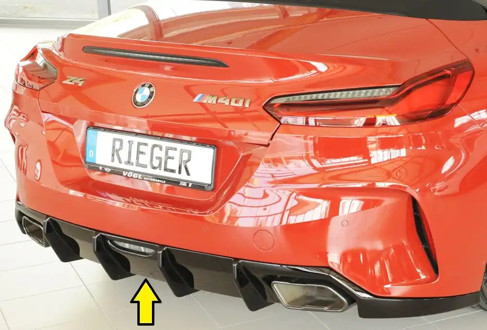 Cenový Hit Rieger vložka zadního nárazníku pro BMW Z4 G29, G4Z roadster, plast ABS lakovaný do černé lesklé barvy