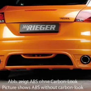 Levný Rieger spoiler pod zadní nárazník pro Audi TT 8J kupé, roadster před faceliftem r.v. 09/06-06/10, plast ABS s povrchovou úpravou Carbon-Look, pro jednoduché koncovky vlevo/vpravo