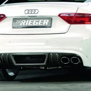 Rieger spoiler pod zadní nárazník pro Audi A5 S5 B8, B81 kabriolet, kupé před faceliftem r.v. 06/07-07/11, plast ABS s povrchovou úpravou Carbon-Look Originální