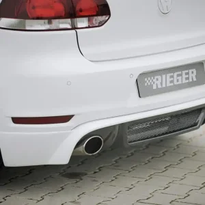 Rieger spoiler pod zadní nárazník pro Volkswagen Golf 6 GTD, GTI 3-dvéř., 5-dvéř., kabriolet, plast ABS s povrchovou úpravou Carbon-Look Sleva