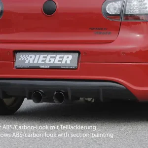 Nejlepší Cena Rieger spoiler pod zadní nárazník pro Volkswagen Golf 5 1K 3-dvéř., 5-dvéř., GTI, plast ABS s povrchovou úpravou Carbon-Look, pro vozy s dvojitou koncovkou uprostřed