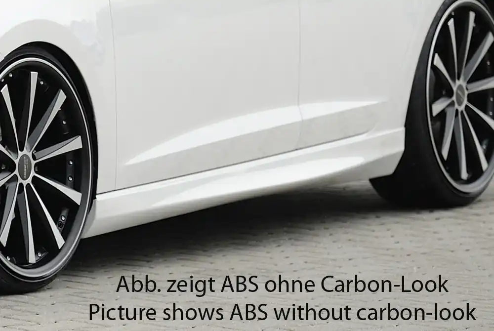 Rieger boční práh mont. strana levá pro Volkswagen Golf 7 vč. GTD, GTI, R 3-dvéř., 5-dvéř., r.v. 04/13-, 06/13-, 10/12-, 12/13-, plast ABS s povrchovou úpravou Carbon-Look Akční Cena