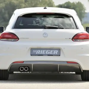 Cenově Výhodný Rieger vložka zadního nárazníku pro R-Line zadní nárazník pro Volkswagen Scirocco 3 13 2-dvéř. vč. faceliftu, plast ABS s povrchovou úpravou Carbon-Look, pro orig. dvojitou koncovku vlevo